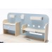 Children Kids Multifunctional Adjustable Study Desk with Double-Winged Swivel Chair